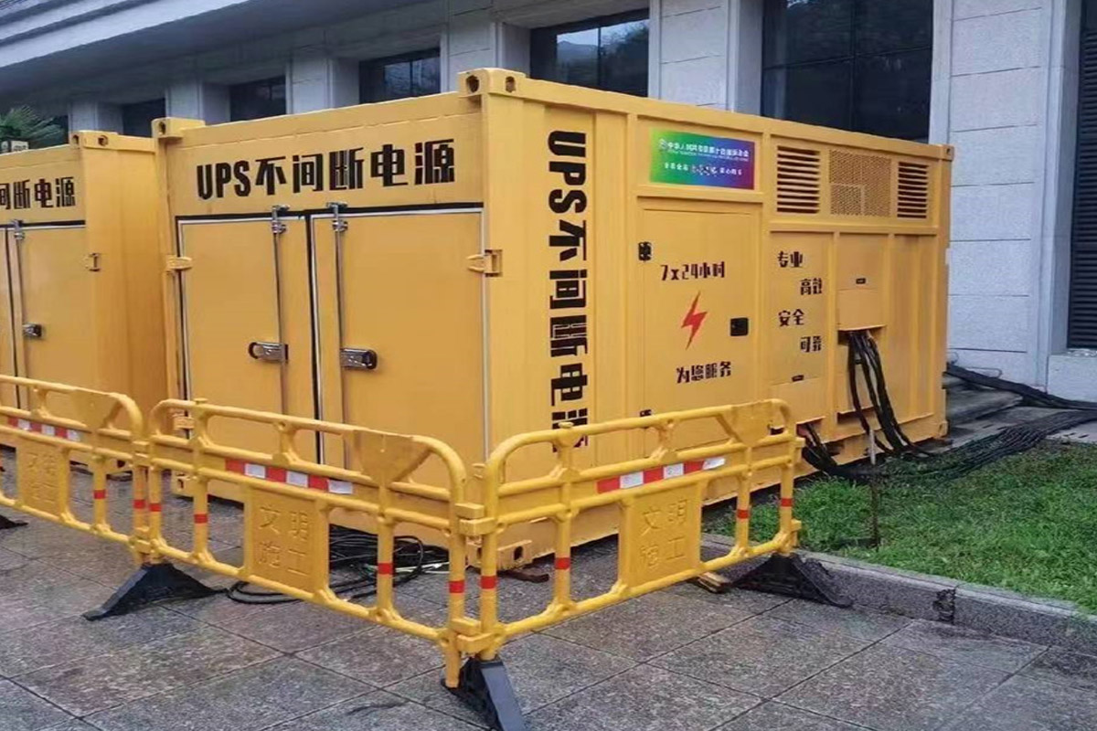 巩义发电机租赁施工现场