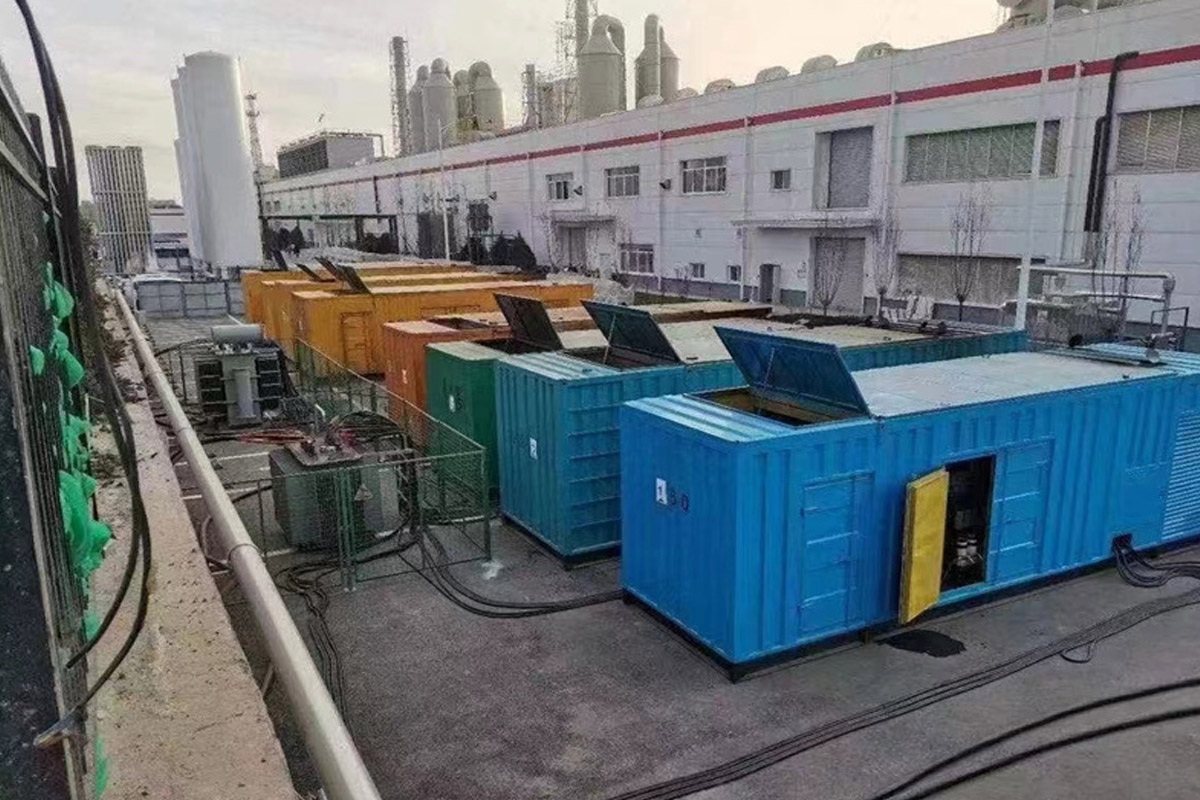 巩义发电机租赁施工现场